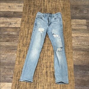 Hollister Blue Skinny Jeans Distressed Casual